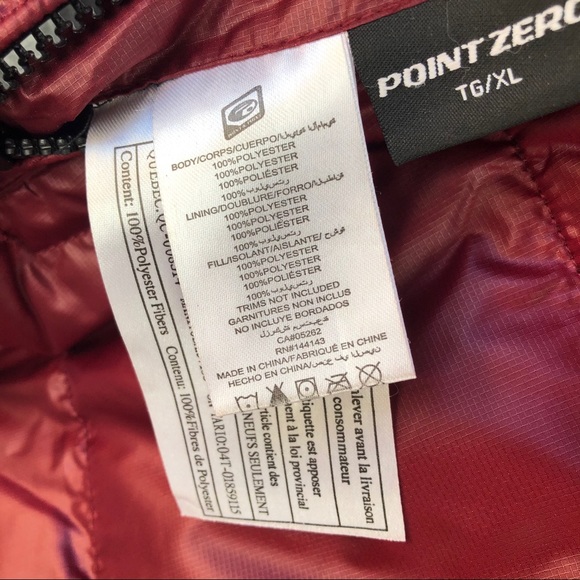 Point Zero red blue hood reversible outdoor activewear puffer jacket XL - Picture 8 of 8